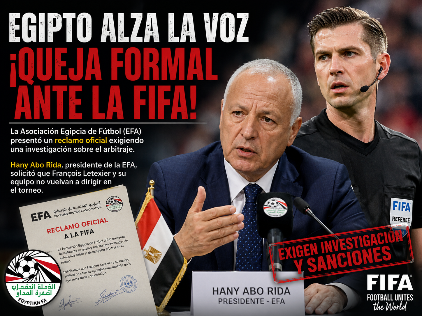 Queja formal ante la FIFA: